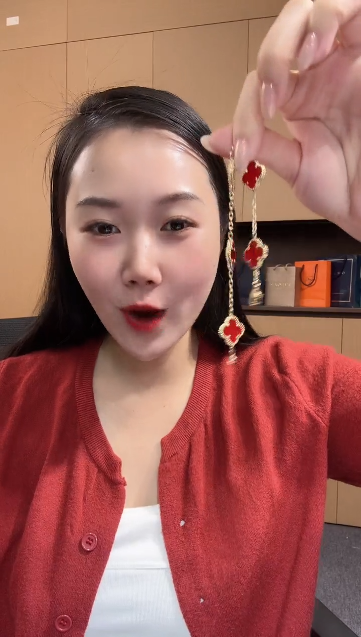 【闪购商品】玛瑙/玉髓手链18K金镶嵌红色k黄，五花手链GHJ