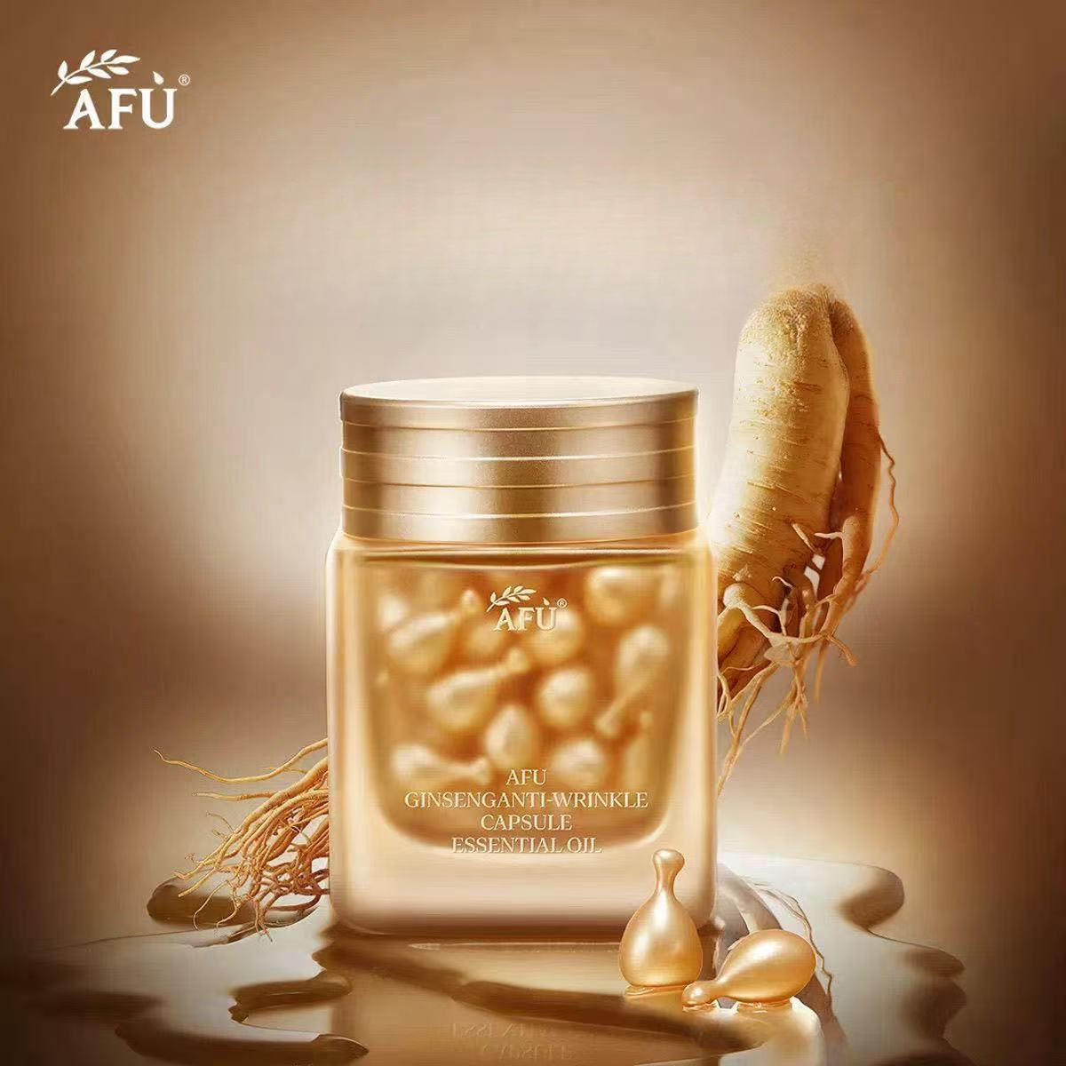 阿芙小金豆人参紧致抗皱胶囊精华油 45粒
