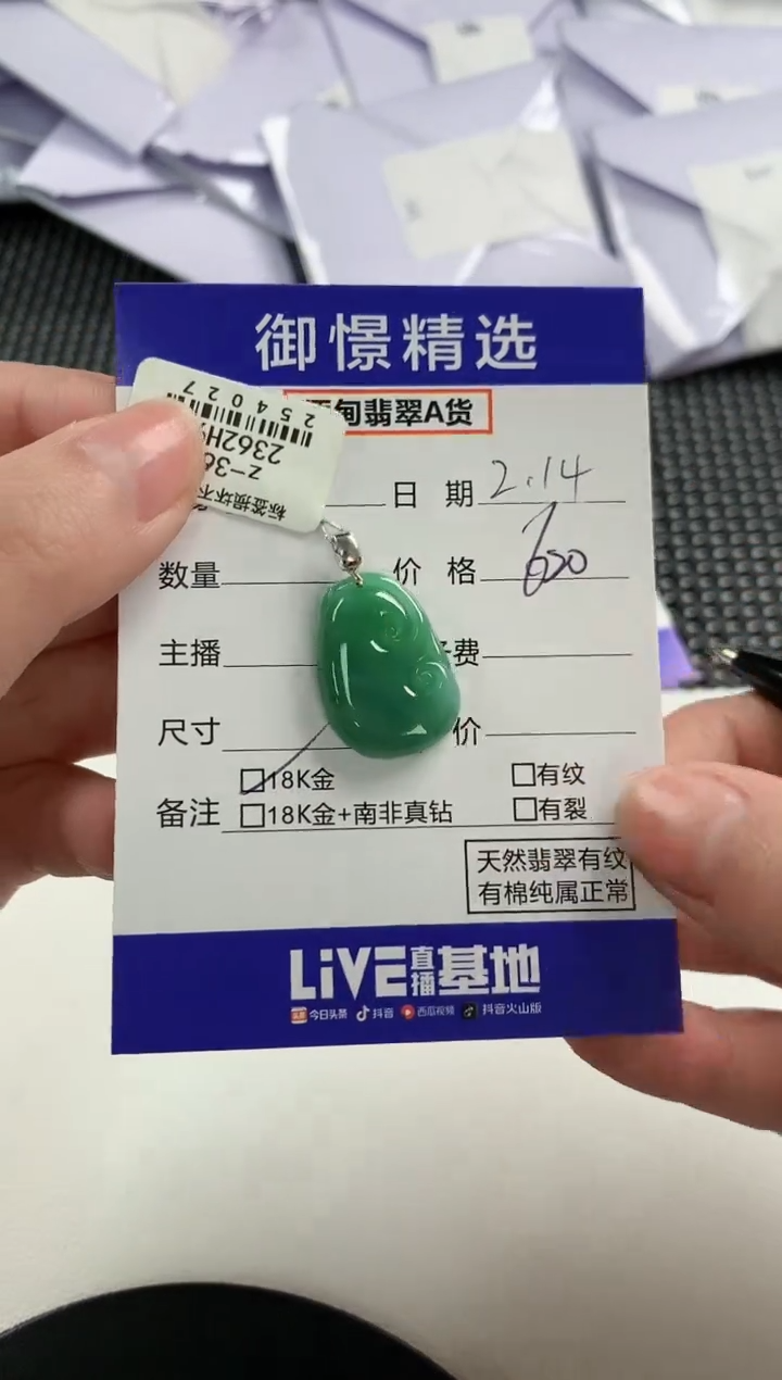 【闪购商品】翡翠颈饰18K金镶嵌31         