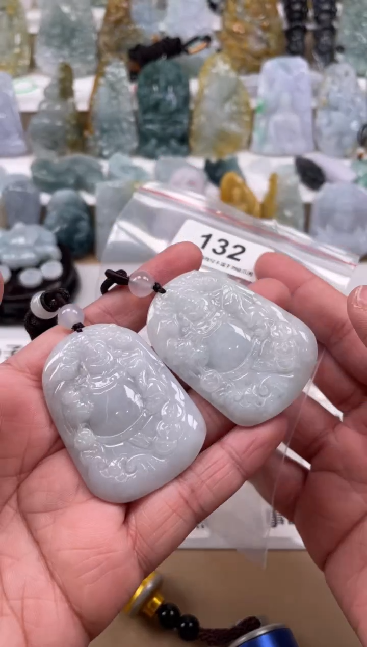 【闪购商品】翡翠颈饰未镶嵌天然缅甸A货翡翠多样性发一132