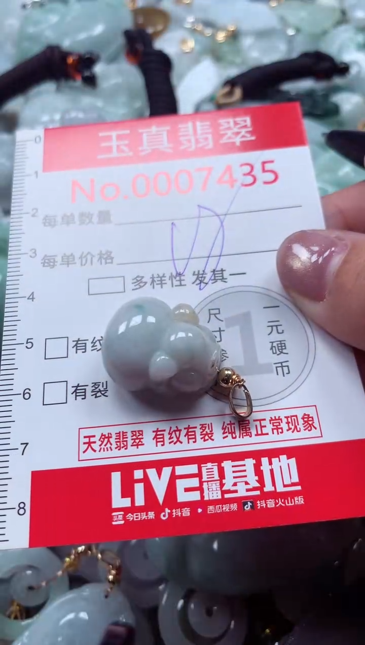 吊坠(不含链)未镶嵌翡翠7435