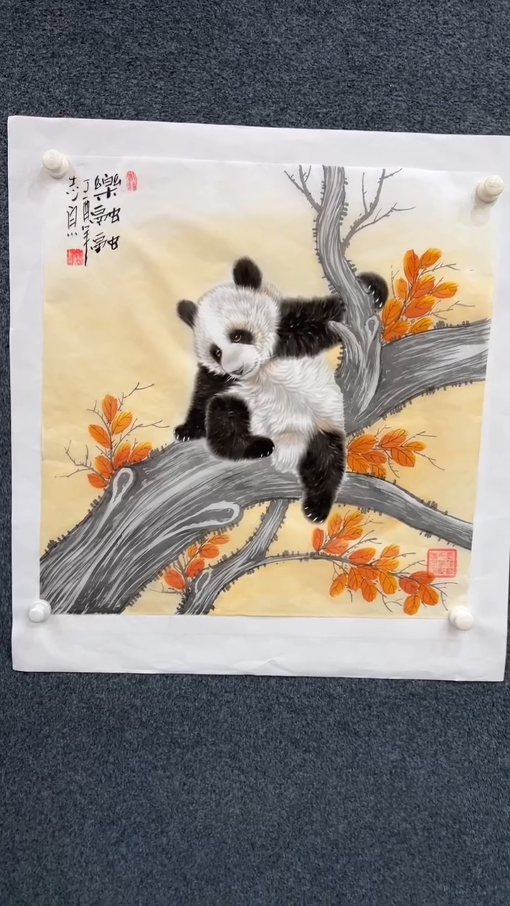 【闪购商品】国画2.15-郑志宗-斗方丝绢动物-59