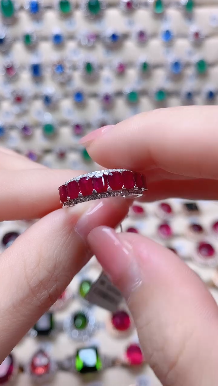 【闪购商品】红宝石18K金戒指18K金镶嵌1