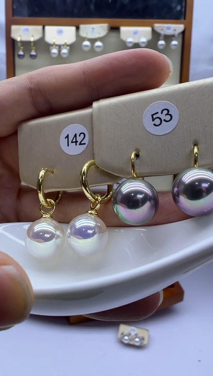 未镶嵌耳饰淡水珍珠142+53