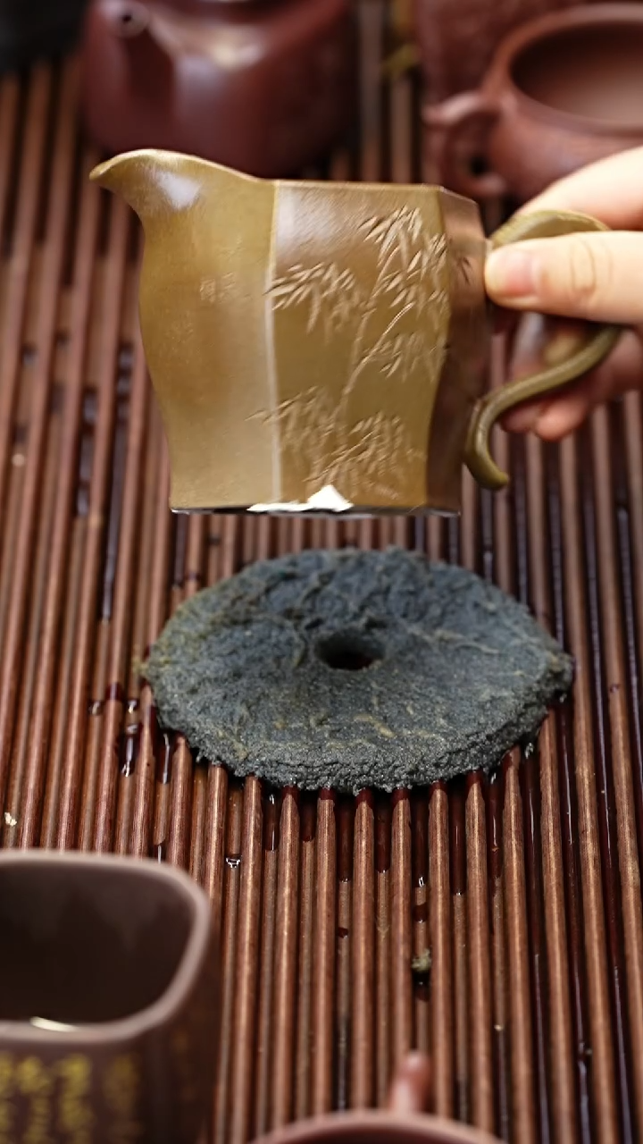 茶杯紫砂非遗茶器-柴烧竹公道