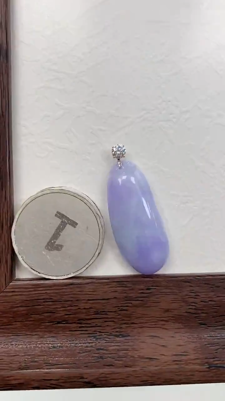 颈饰18K金镶嵌翡翠天然缅甸a货翡翠(多样性发其一)