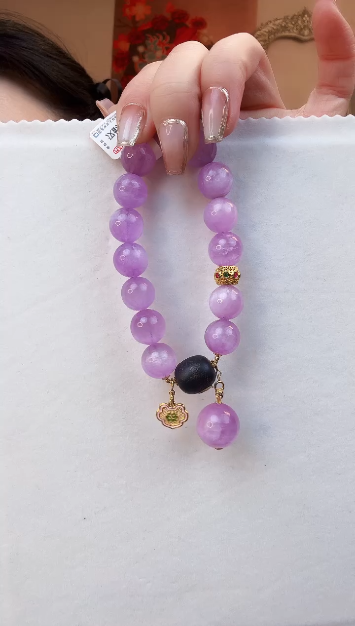 【闪购商品】锂辉石手串未镶嵌手串约13.5mm957