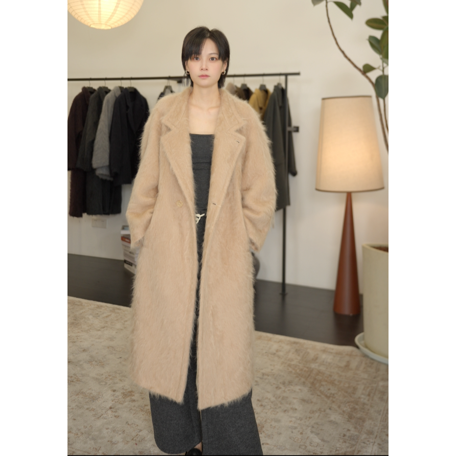 新款山羊绒拉毛长款外套冬季推荐251222