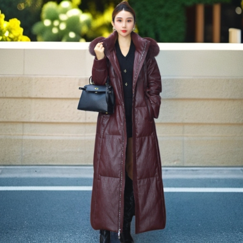 2025秋冬新款 琥珀流光系 高定版  马德里皮羽绒服长款120起-0502