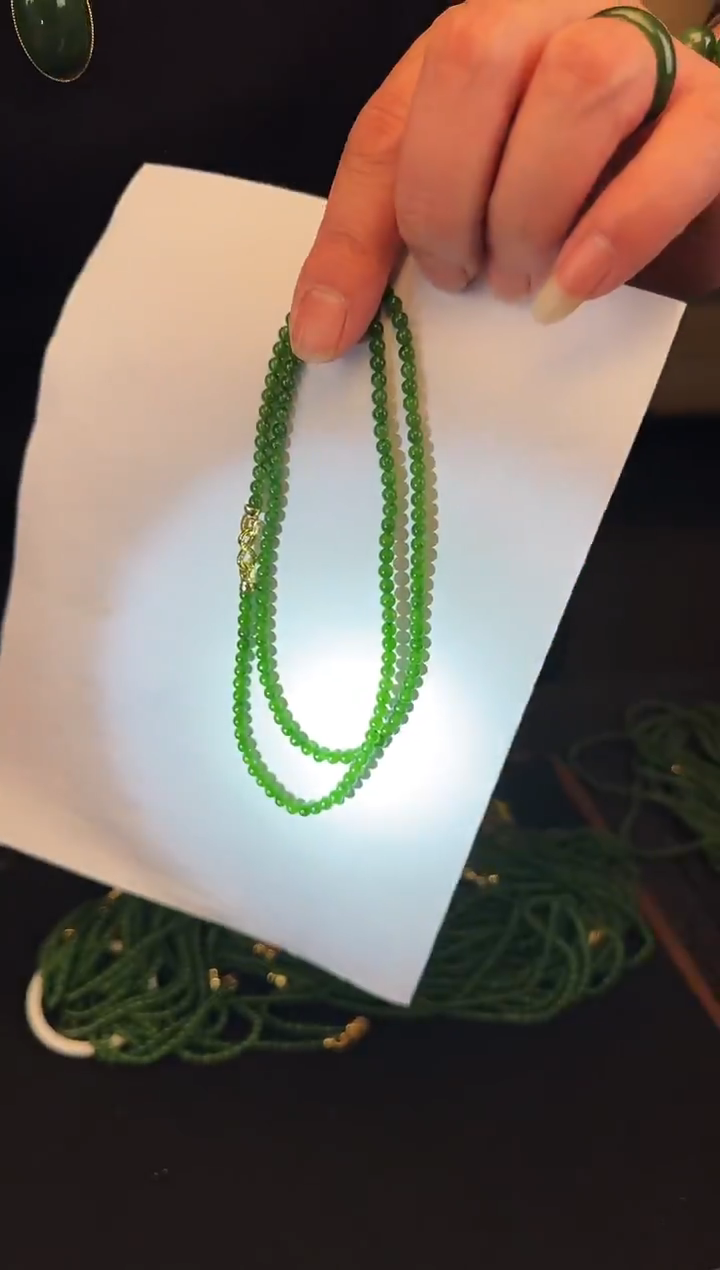 颈饰未镶嵌和田玉 卡4小米链