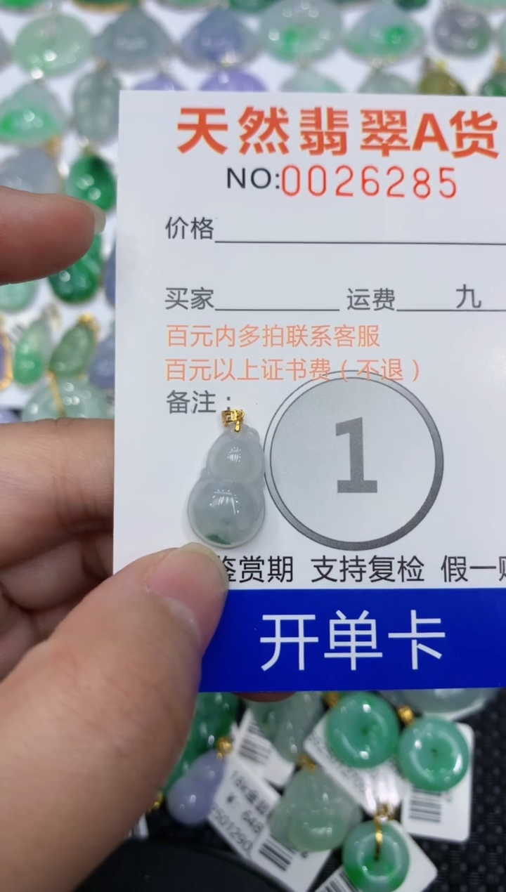 【闪购商品】翡翠颈饰18K金镶嵌1111111111