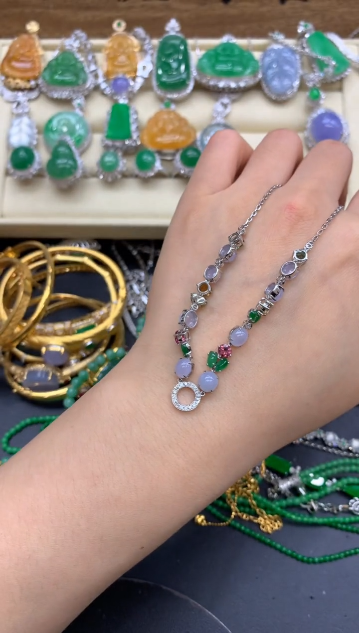 【闪购商品】翡翠颈饰18K金镶嵌495-中国好珍宝