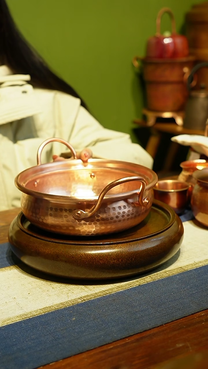 【闪购商品】纯紫铜18厘米米线锅