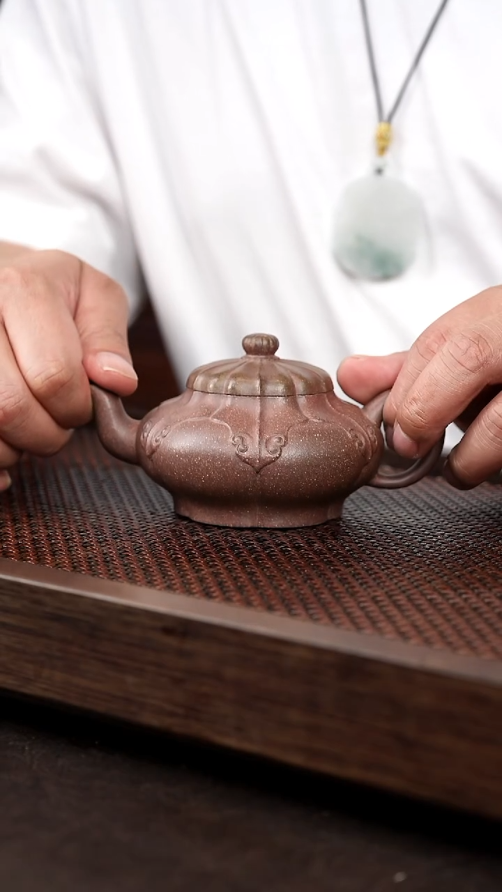 茶壶紫砂岩中泥矮菱花宫灯