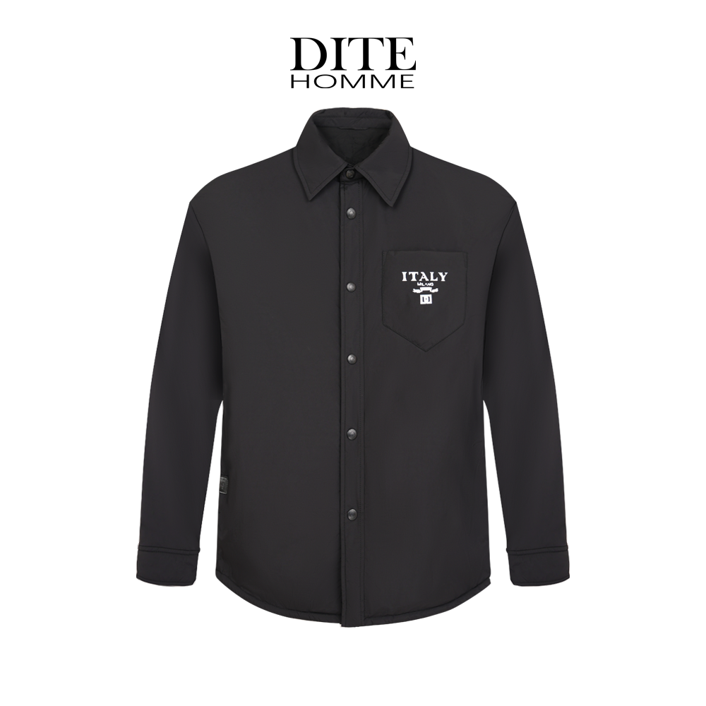 Dite迪特春秋季新款男子男士男款衬衣长袖运动休闲翻领衬衫外套