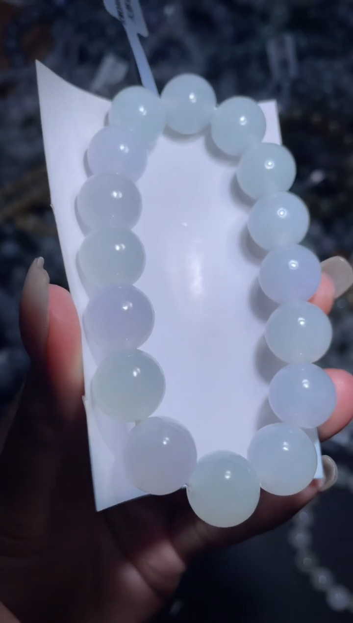 【闪购商品】定制翡翠未镶嵌天然缅甸A货翡翠手串28