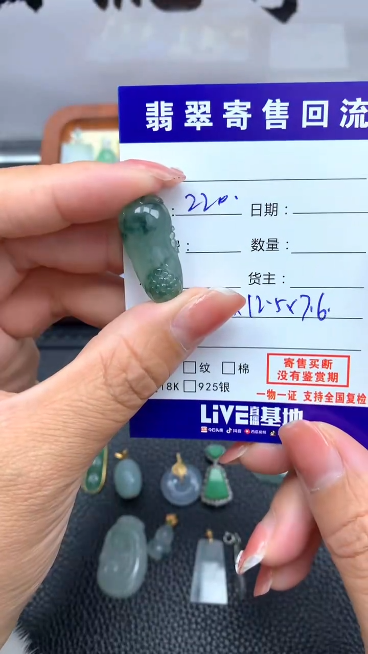 【闪购商品】翡翠颈饰未镶嵌008天然缅甸翡翠A货