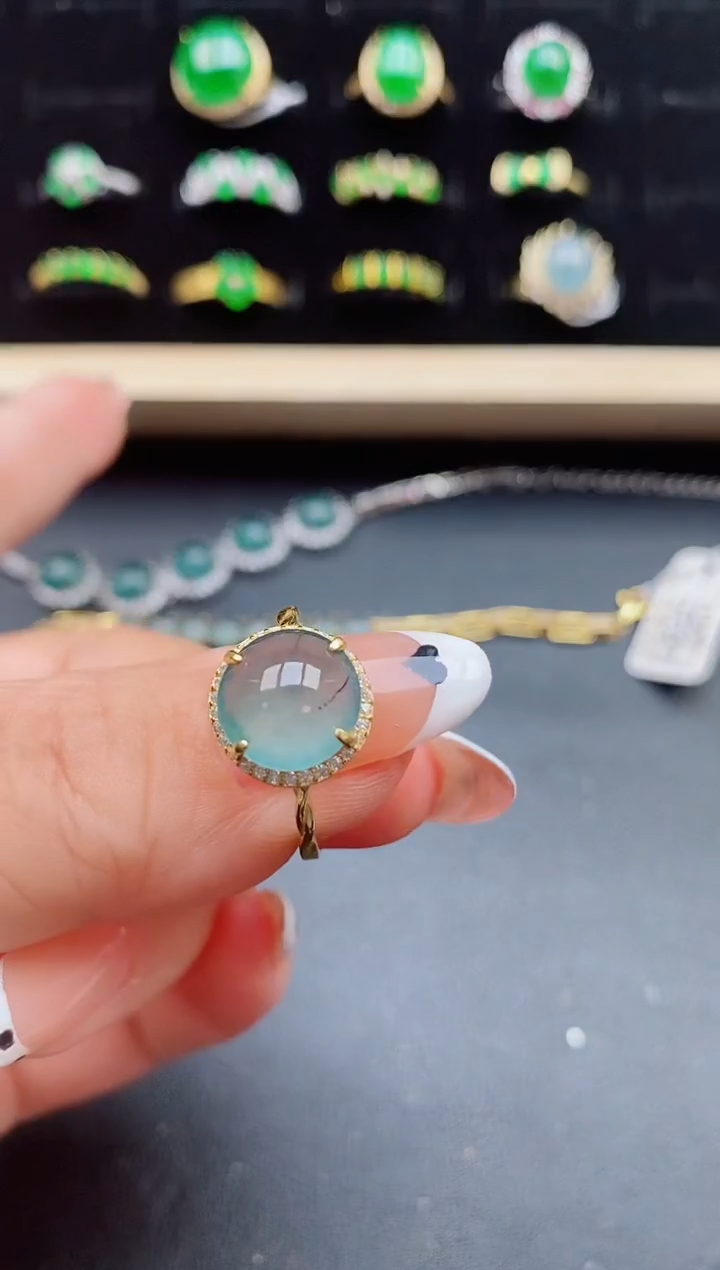 【闪购商品】翡翠戒指银S925镶嵌321321