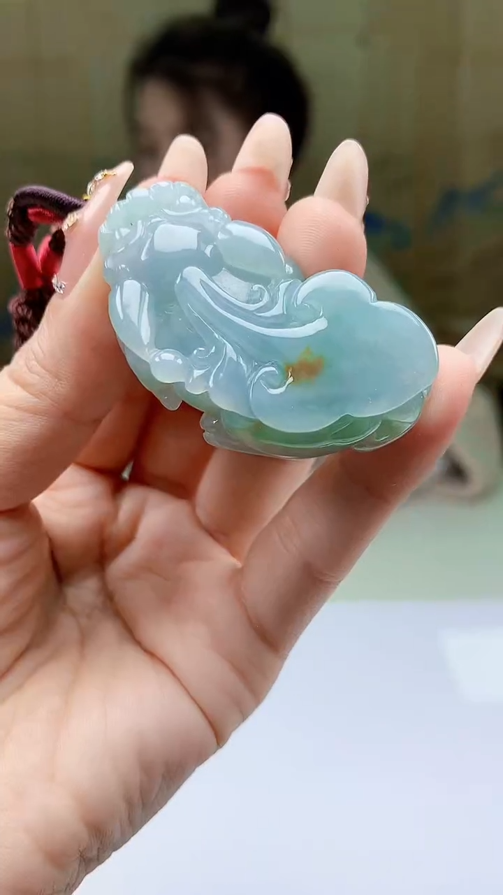 【闪购商品】定制翡翠未镶嵌4902ty-毛货挂件68