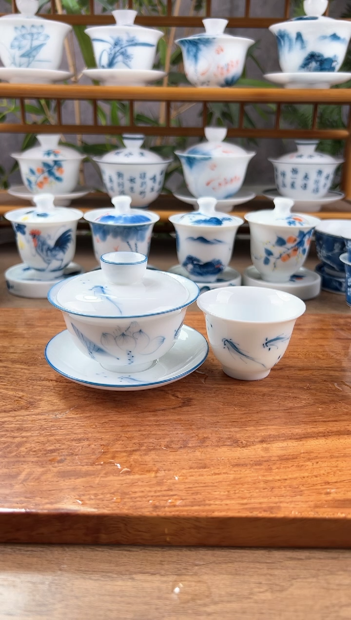 【闪购商品】全品荷花鱼聚3.0备三才+品香杯1个