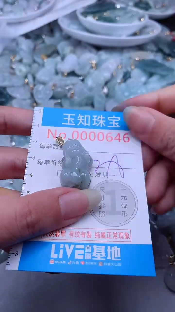 翡翠未镶嵌吊坠(不含链)646