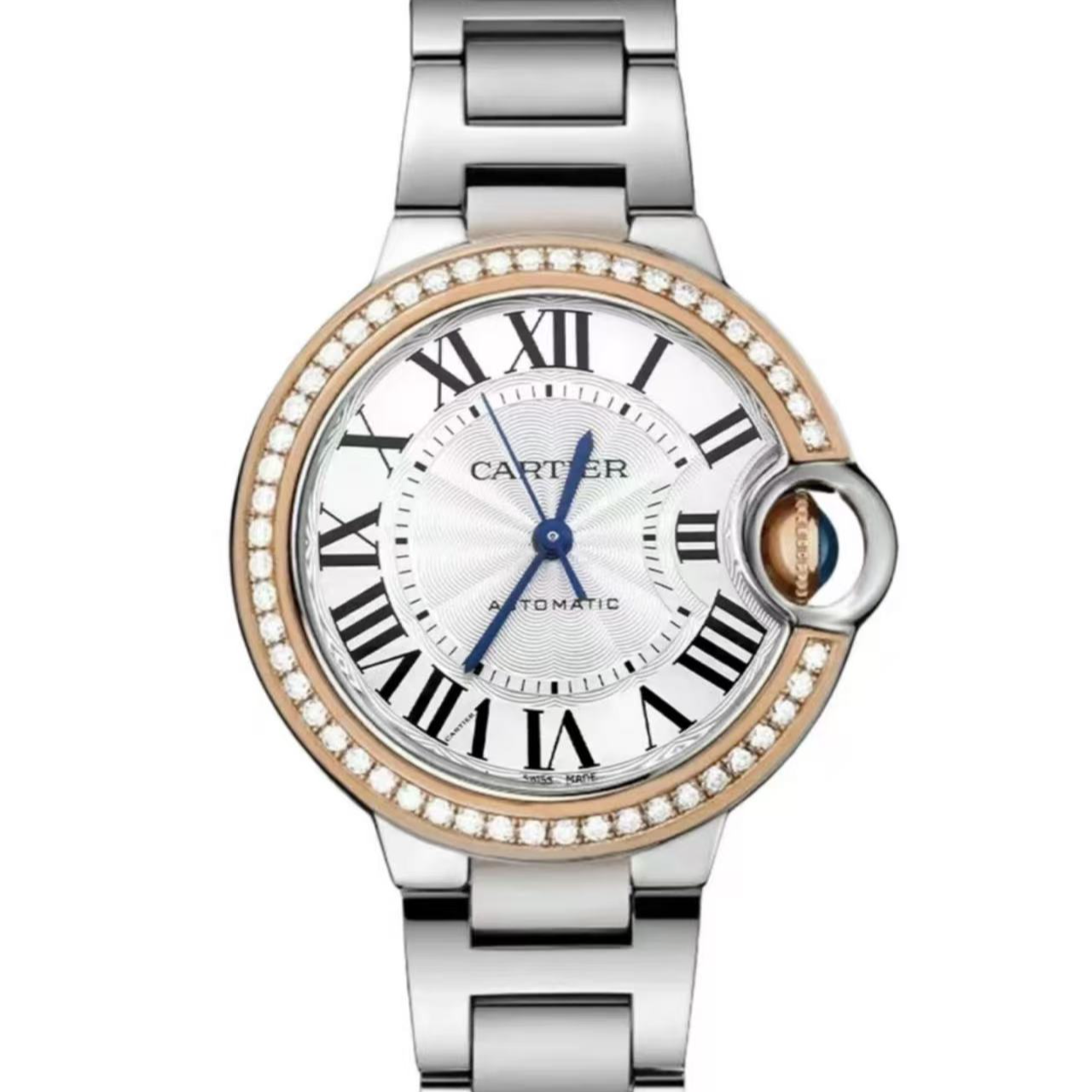 99新 Cartier/卡地亚 蓝气球 WE902080 33金圈原钻 机械女款 单表