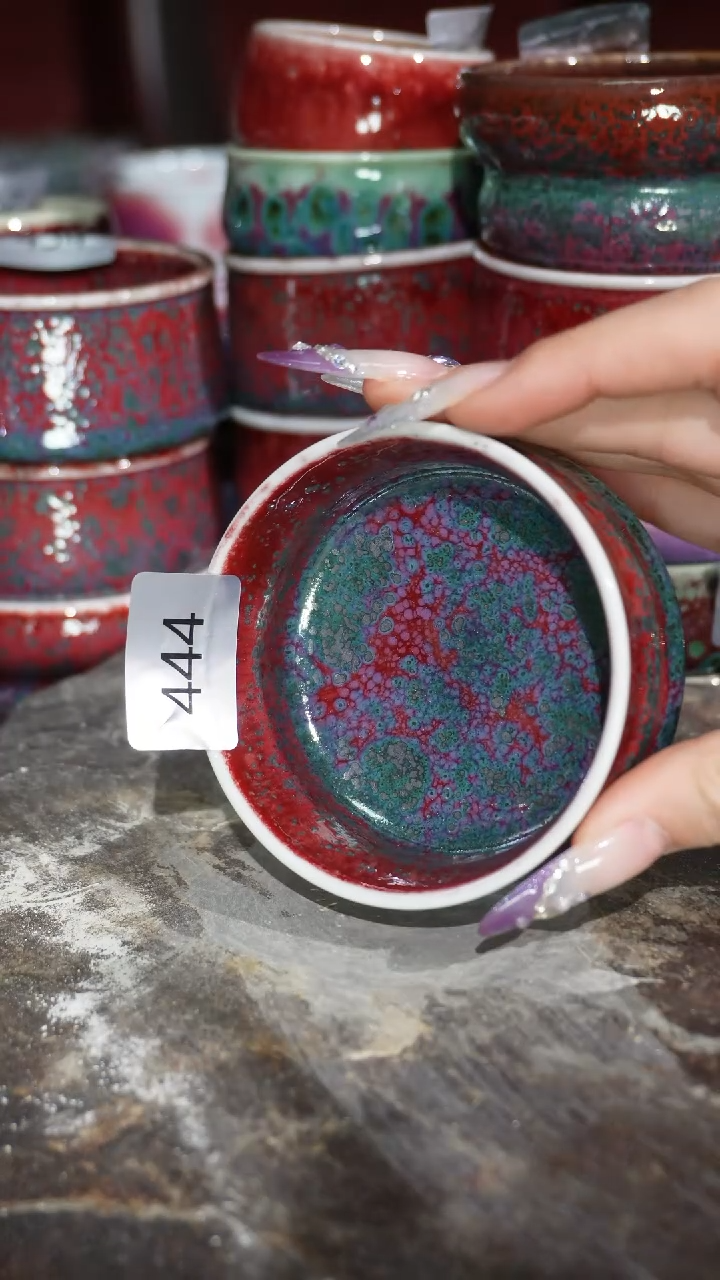 摆件陶精品窑变钧瓷茶器