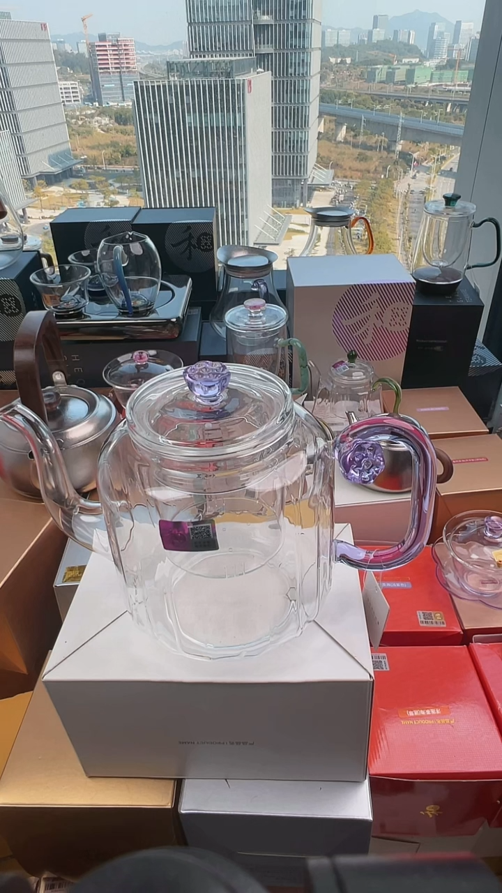 @@禾器晶彩莲君烧水壶浅紫色