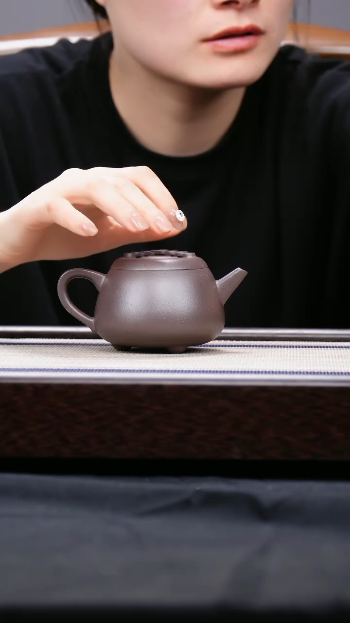 【闪购商品】紫砂茶壶四号井低槽青 高温 元宝壶 