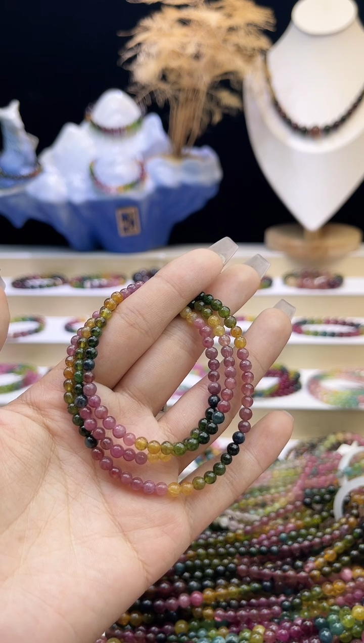 【闪购商品】碧玺/未镶嵌4mm+碧玺多圈多样性发货