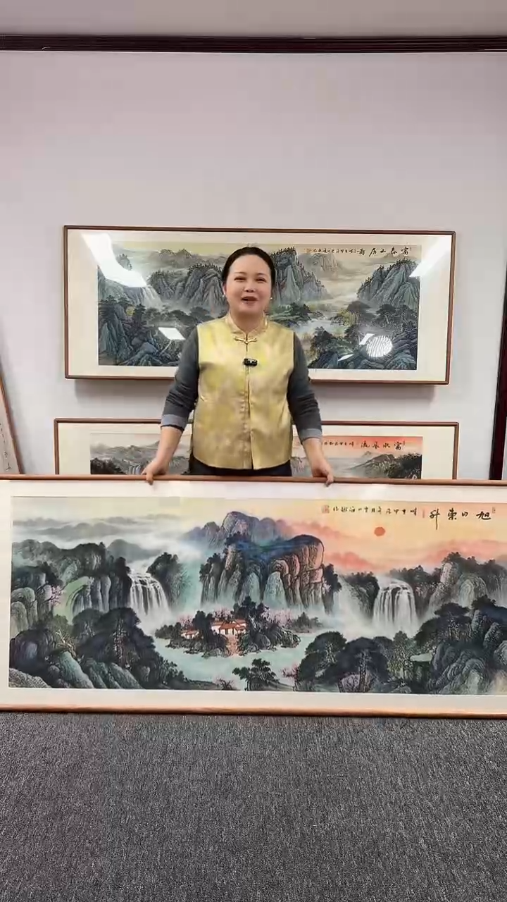 【闪购商品】国画旭日东升210*80绘画作品