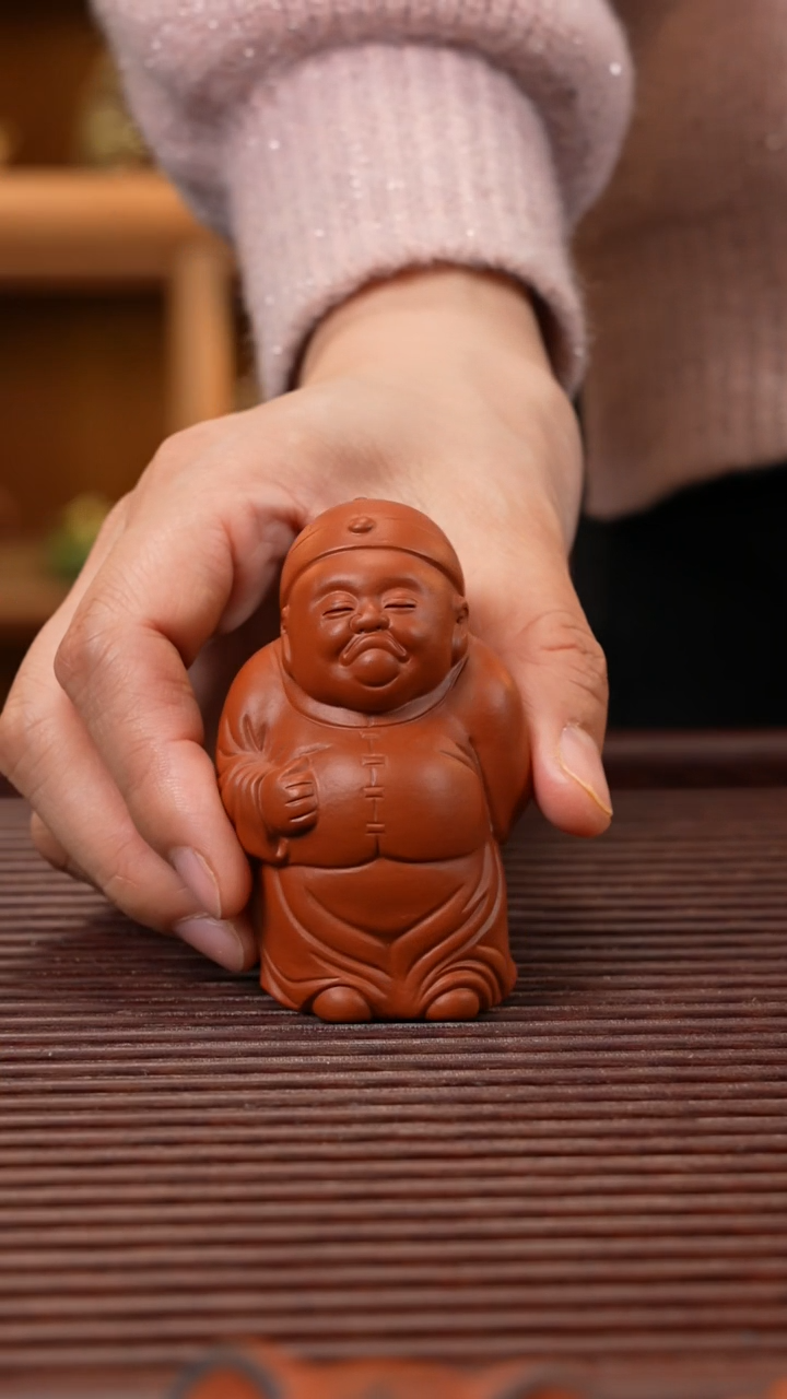 【闪购商品】紫砂茶宠朱泥地主