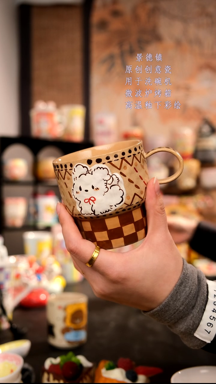 摆件陶旺的可以陶瓷手工手绘设计师款