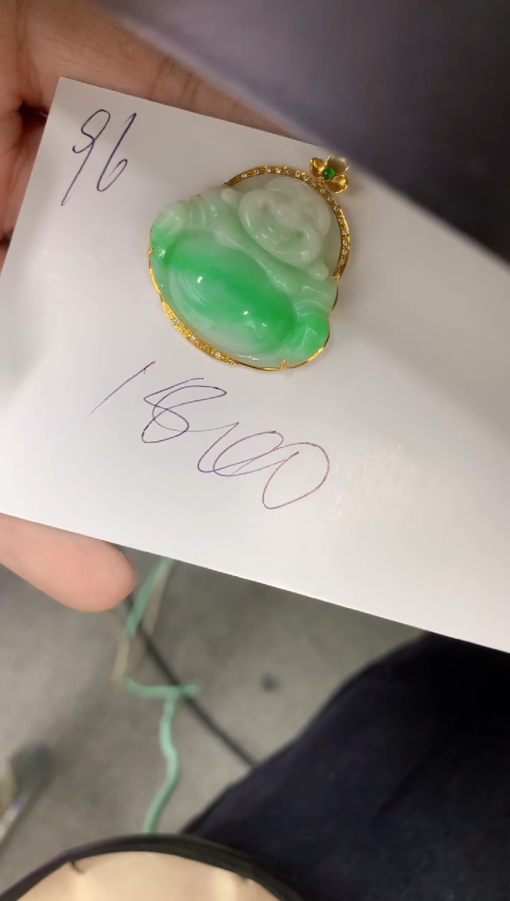 【闪购商品】翡翠颈饰18K金镶嵌号链接111111