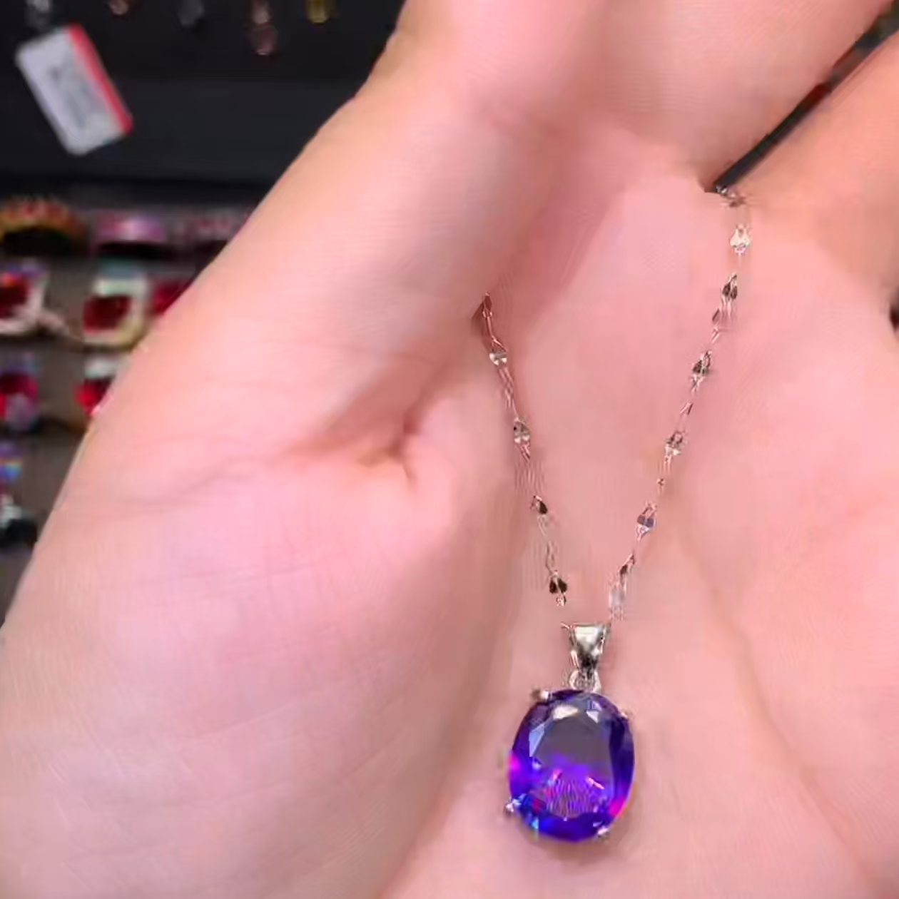 紫水晶S925银镶银色戒指10.12