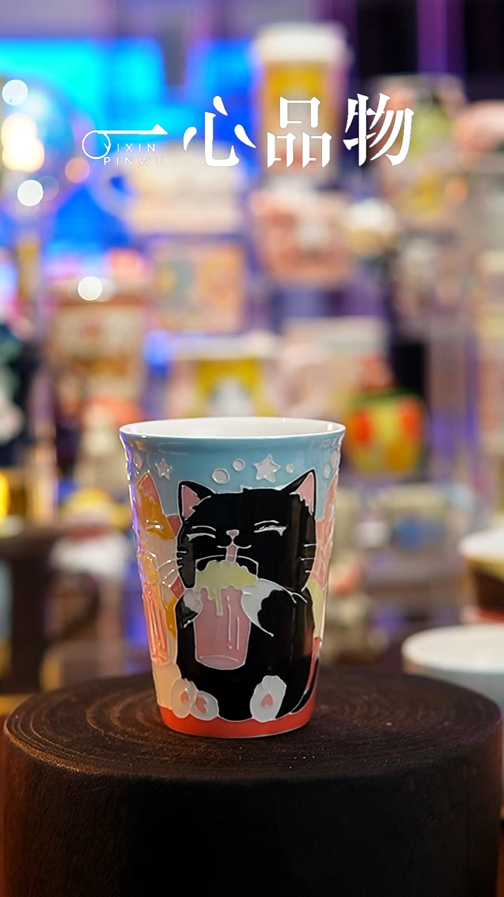 杯子瓷102-9景德镇手工手绘杯子摆件