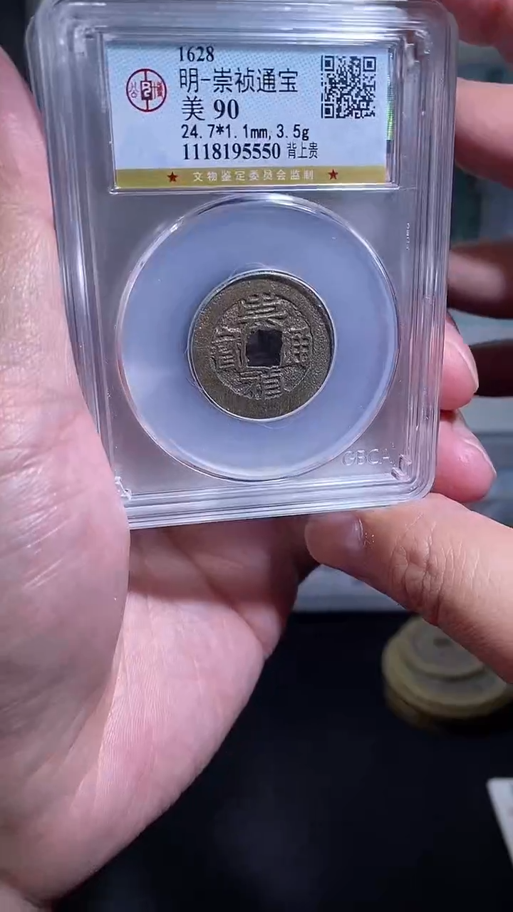 铜宝泉收藏崇祯背上贵一枚