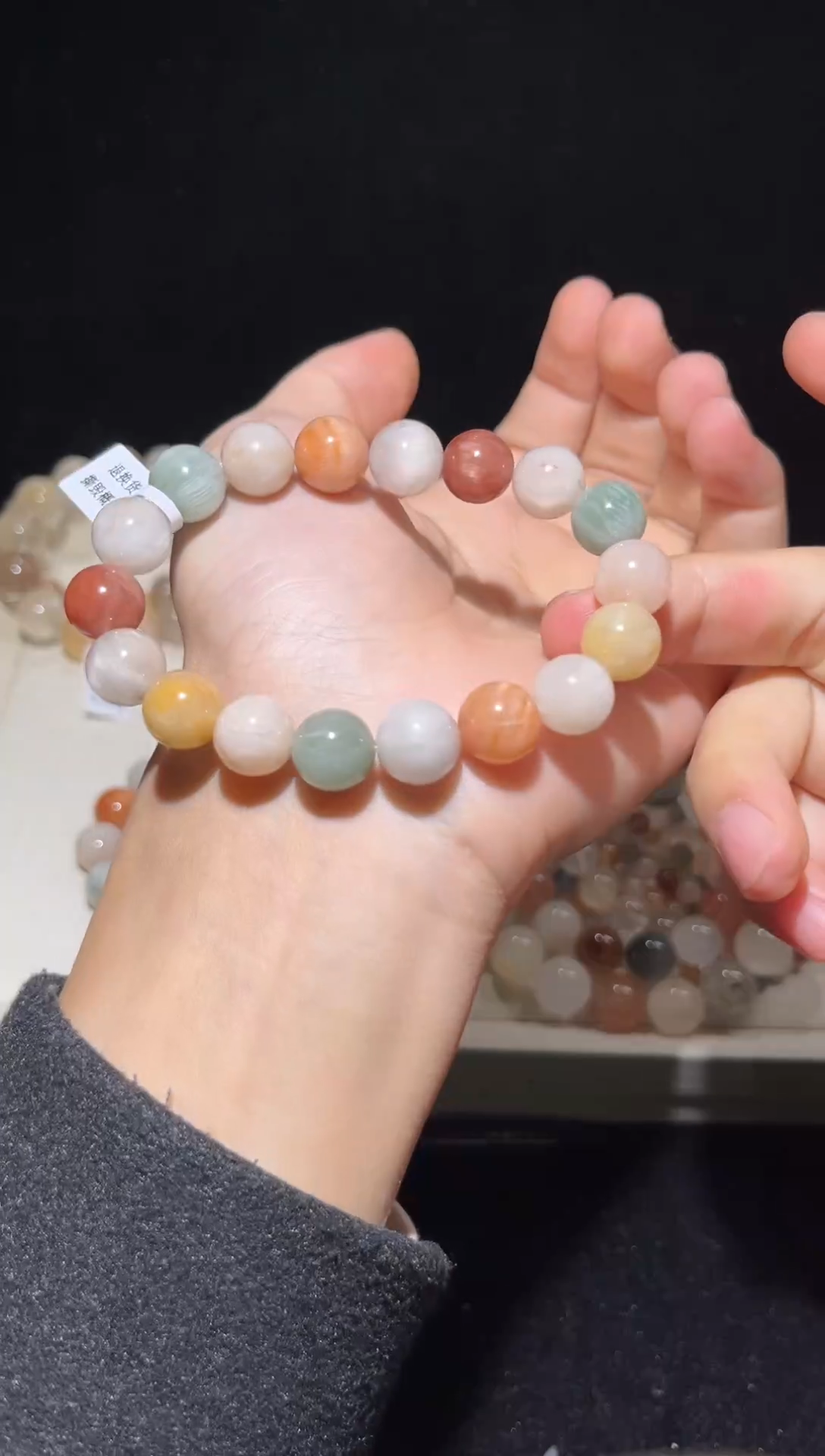 未镶嵌手串水晶6彩兔毛出厂价默认微瑕11+