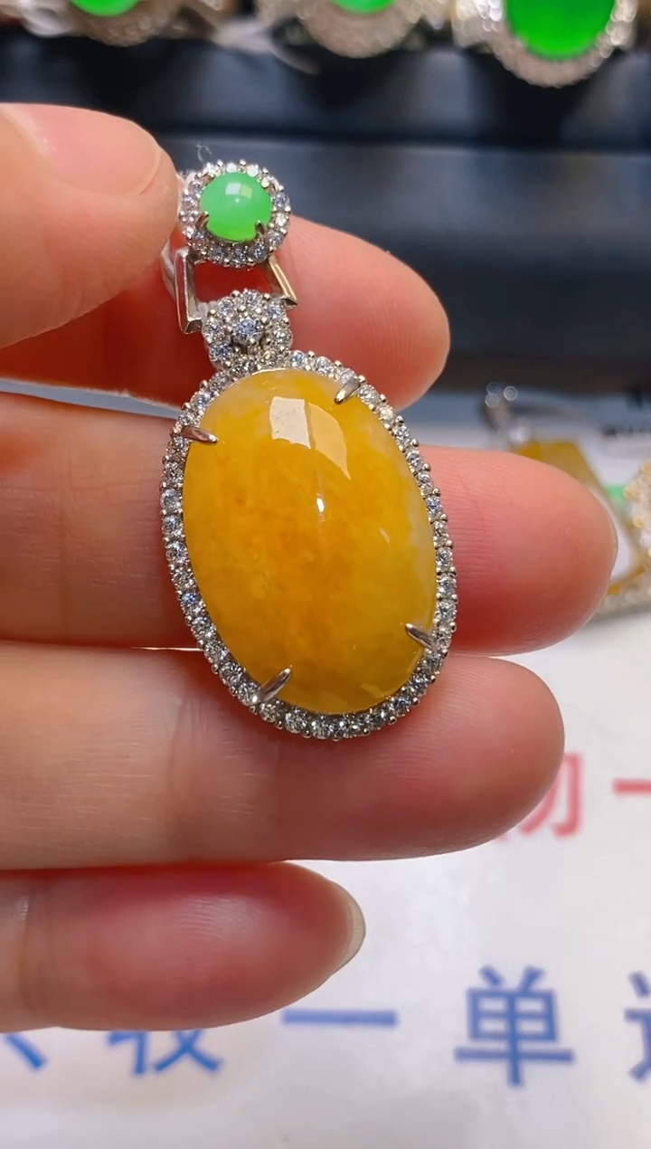 【闪购商品】翡翠耳饰银S925镶嵌天然A货翡翠1