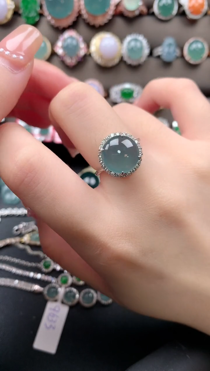 【闪购商品】翡翠戒指银S925镶嵌52141