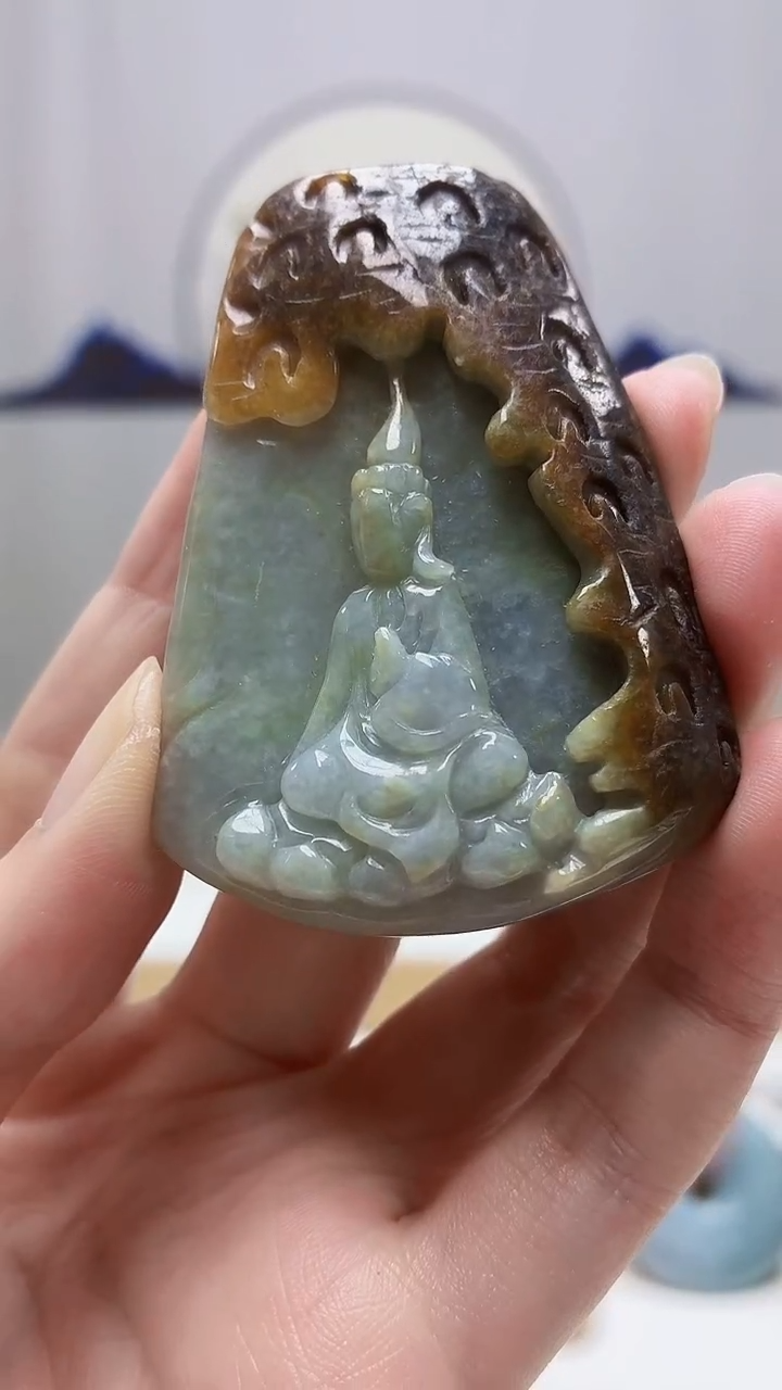 未镶嵌定制翡翠4812zm-毛货挂件人物24