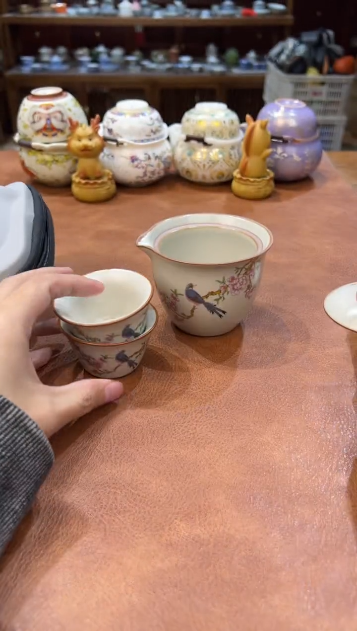 真的很便宜会开片的旅行茶具