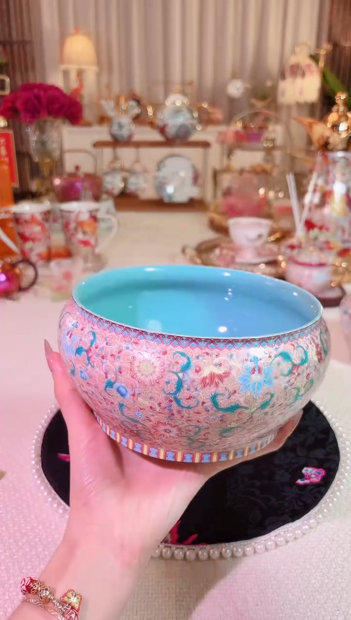 【闪购商品】瓷花开盛世-茶洗