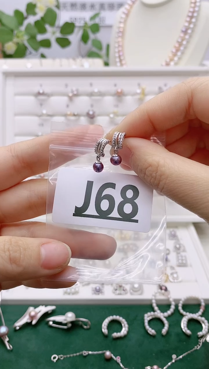 银S925镶嵌无淡水珍珠孟***梦J68