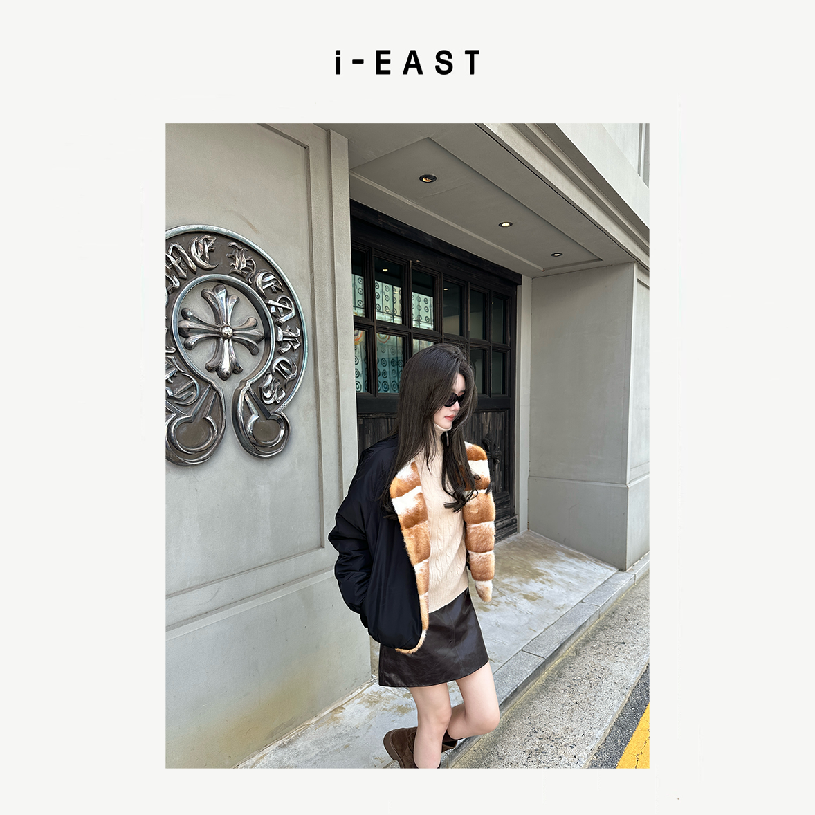 i-EAST 日耳曼冬城~秋冬极简毛茸茸开衫外套-4D PC03