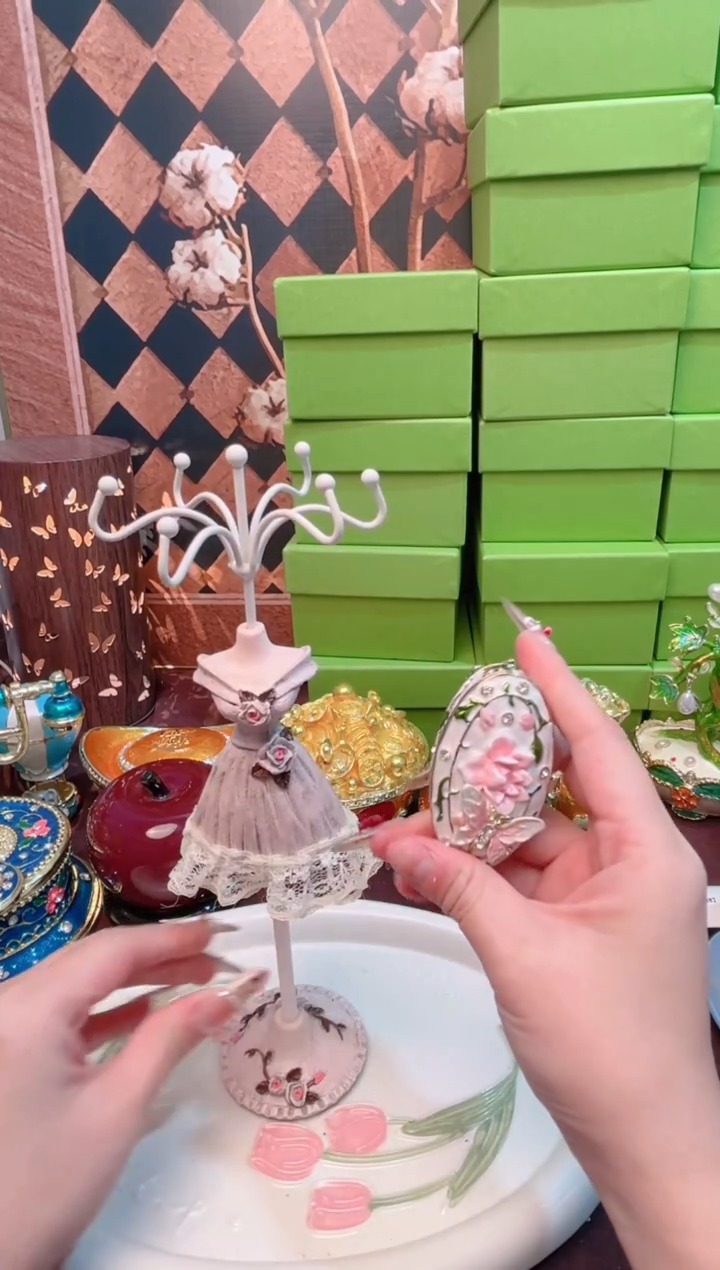 锌合金珐琅首饰盒默认微瑕拆盒不退～