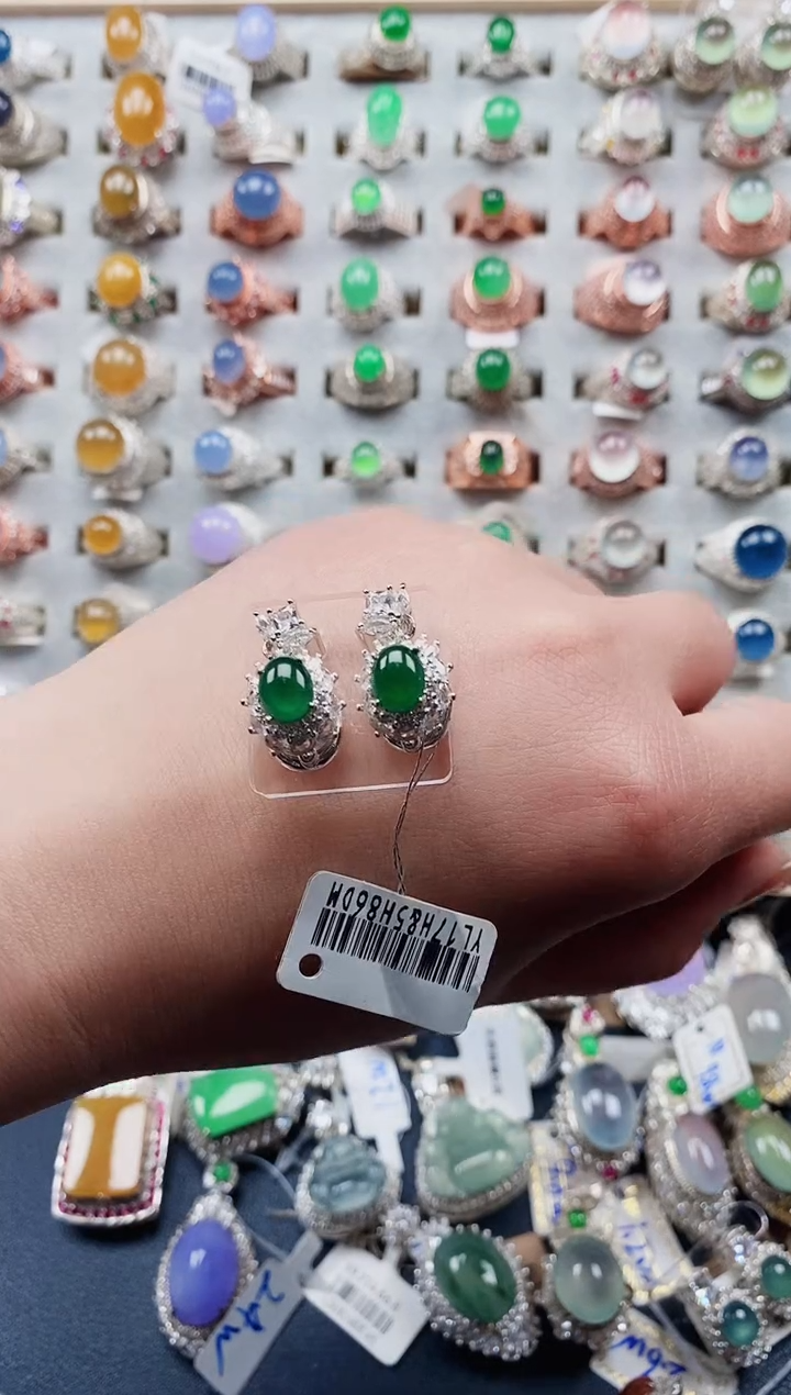 【闪购商品】翡翠戒指银S925镶嵌盘主女戒专场