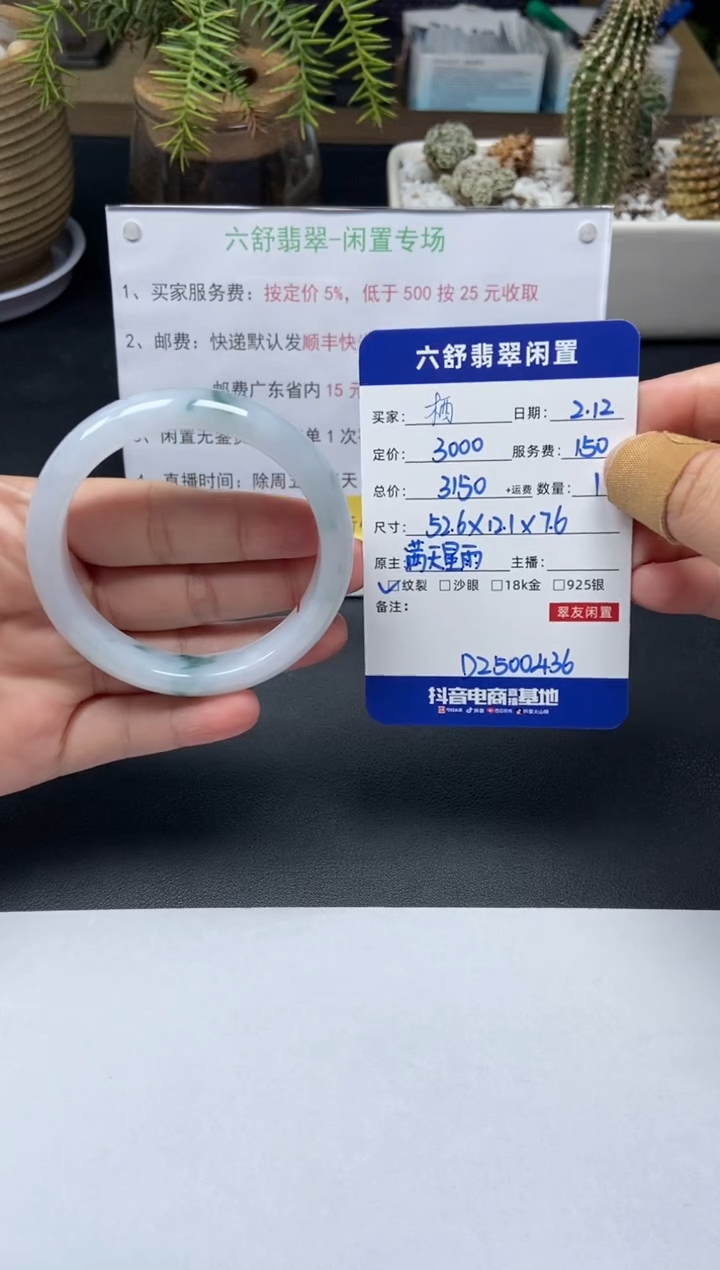【闪购商品】翡翠手镯未镶嵌D2500436