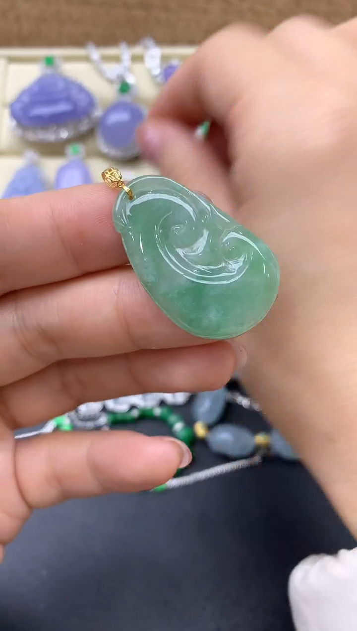【闪购商品】翡翠颈饰18K金镶嵌2-中国好珍宝