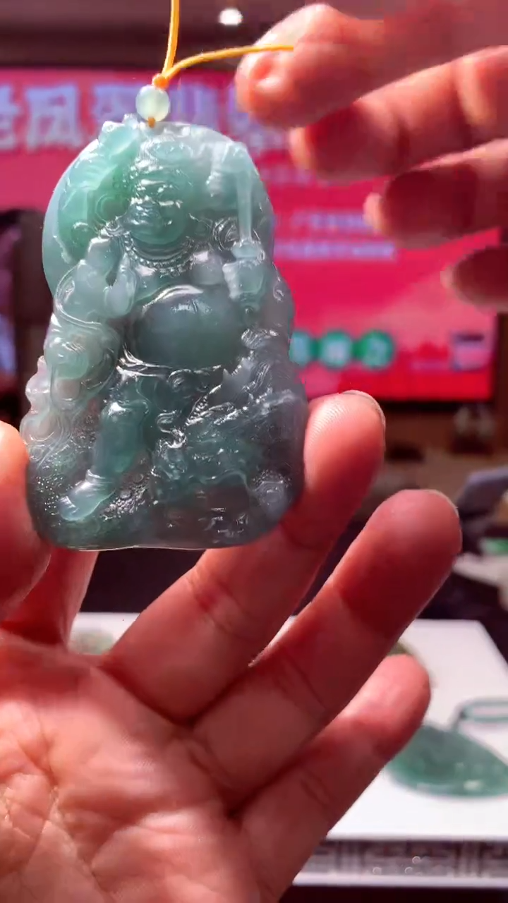 定制翡翠未镶嵌1034hn-毛货挂件27